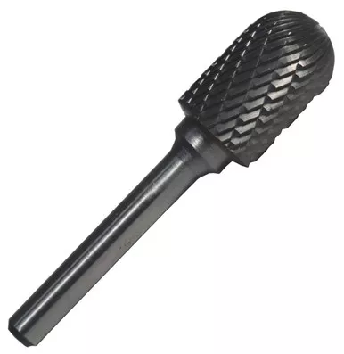 SC5NF 1/2" X 1" Cyl Radius End Carbide Bur 1/4" Shank - Aluminum DULSC5NF