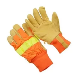 Seattle Glove 9-5275SR Grain pigskin palm, 3M reflective tape, lined, knit wrist Glove (Sold by the dozen)