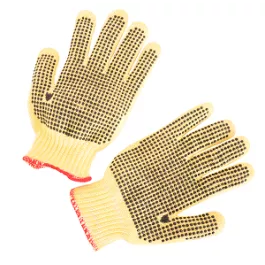 Seattle Glove KC24D Kevlar/Cotton blend string knit Gloves, regular weight, one side dots (Sold by the dozen)