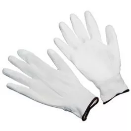 Seattle Glove WPU4 White PU palm coated Gloves, white nylon knit (Sold by the dozen)