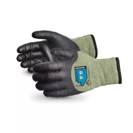 Superior Glove SCXTAPVC Emerald CX A5 Cut Resistant Kevlar/Steel Winter Glove with PVC Palm Dozen