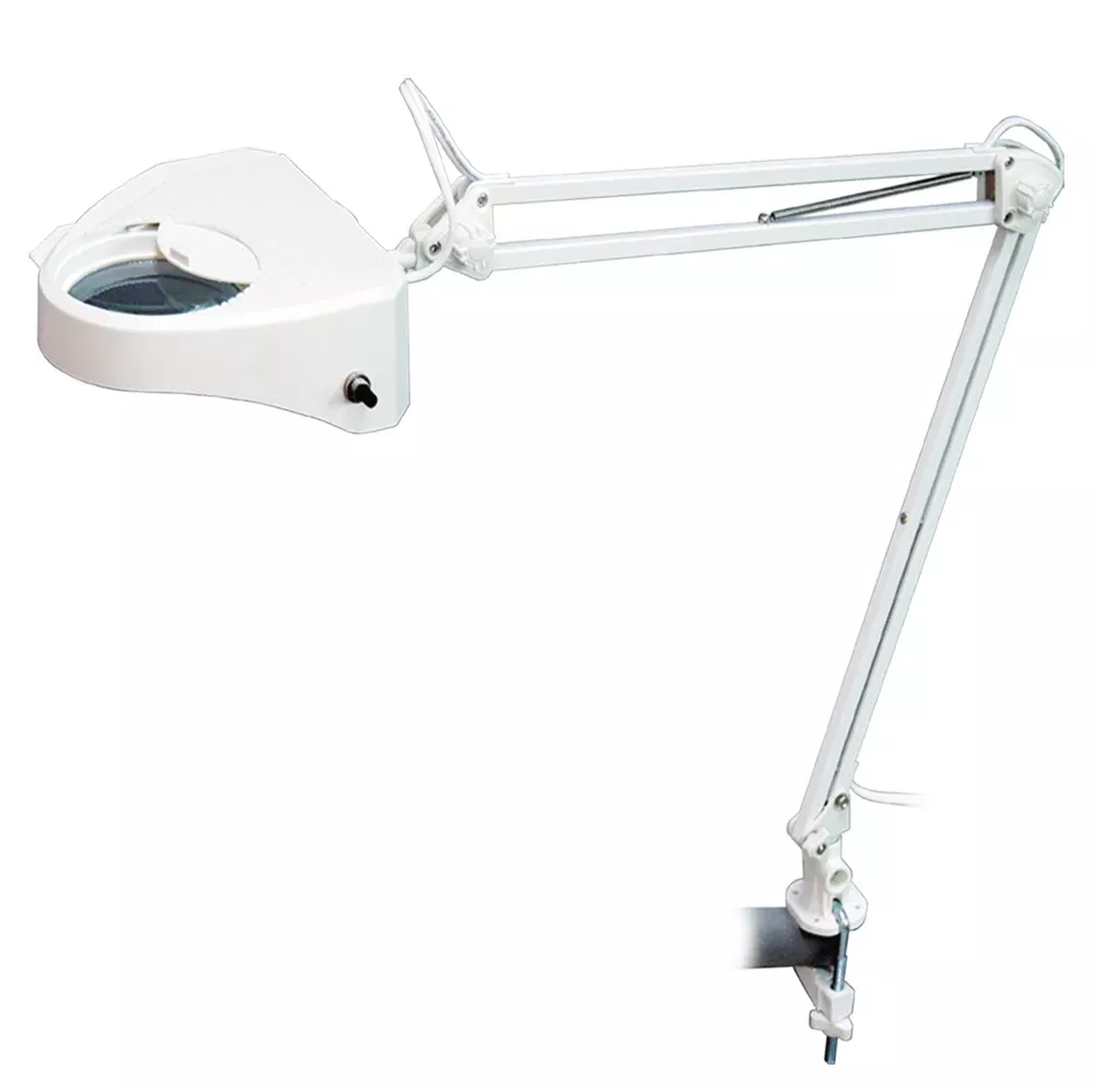 Swing Arm Magnifier Lamp - Clamp-On Style