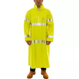 Tingley C53122 Highly visible, flame resistant Class 3 Hi-Vis Lime Comfort-Brite Coat