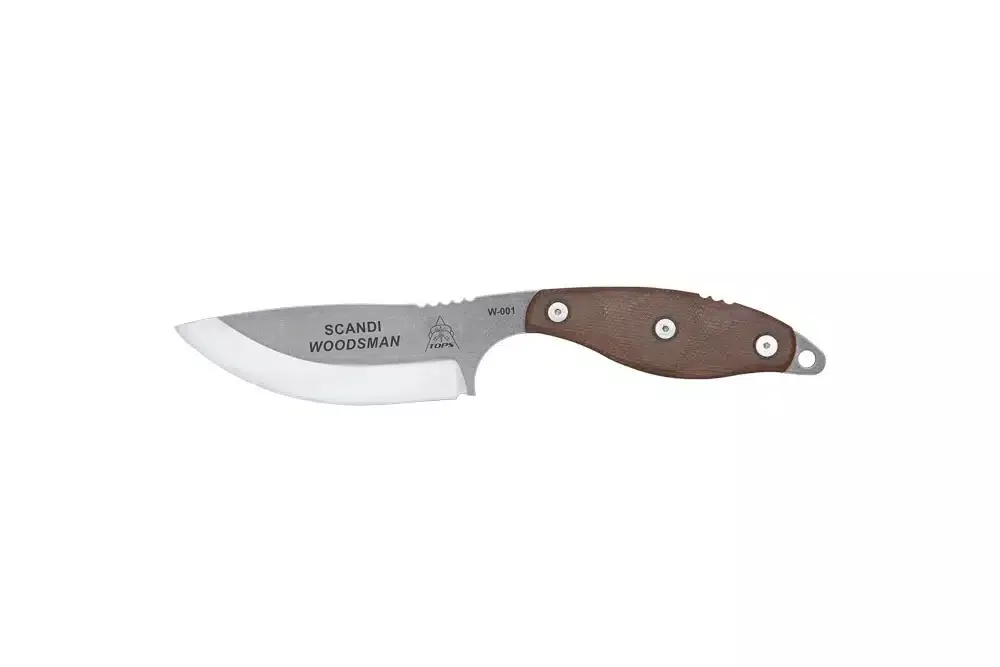 TOPS Knives Scandi Woodsman Fixed Blade Knife SWOOD-3.5