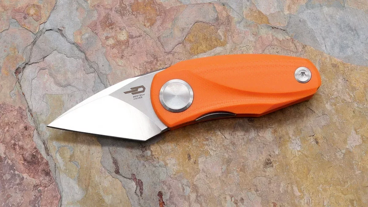 Tulip Front Flipper, Orange G-10 Handle BG38C
