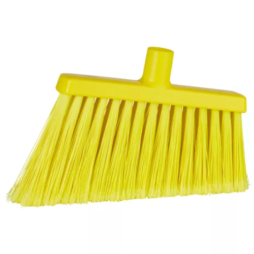 Yellow Angled Broom Head, Foodservice, Split Bristle, 11.4", 10/CS