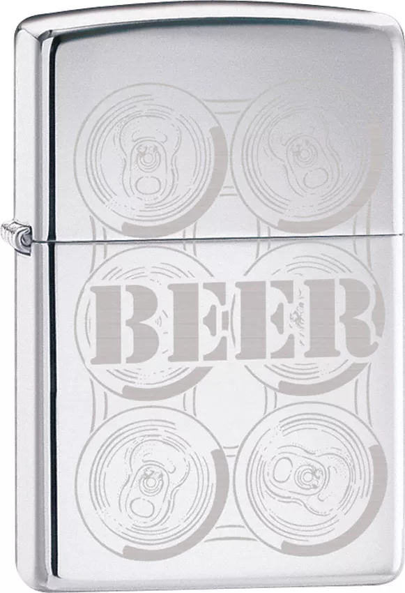 Zippo Six Pack Beer Lighter And Windproof Lid 205oz 24720