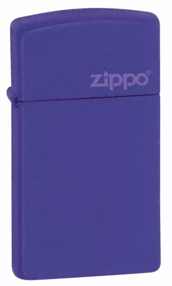 Zippo Slim Purple Matte W-zippo Logo lights 1637L