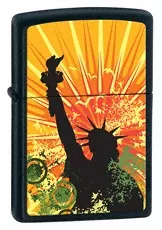 Zippo Statue Of Liberty 24822 Black Matte Lighter