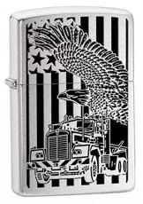Zippo Trucker Eagle American Flag Z24826 Lighter