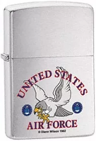 Zippo US Air Force brushed chrome lighter (24529)