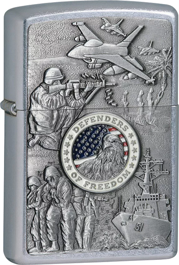 Zippo ZO24457 Joined Forces Emblem Street Chrome