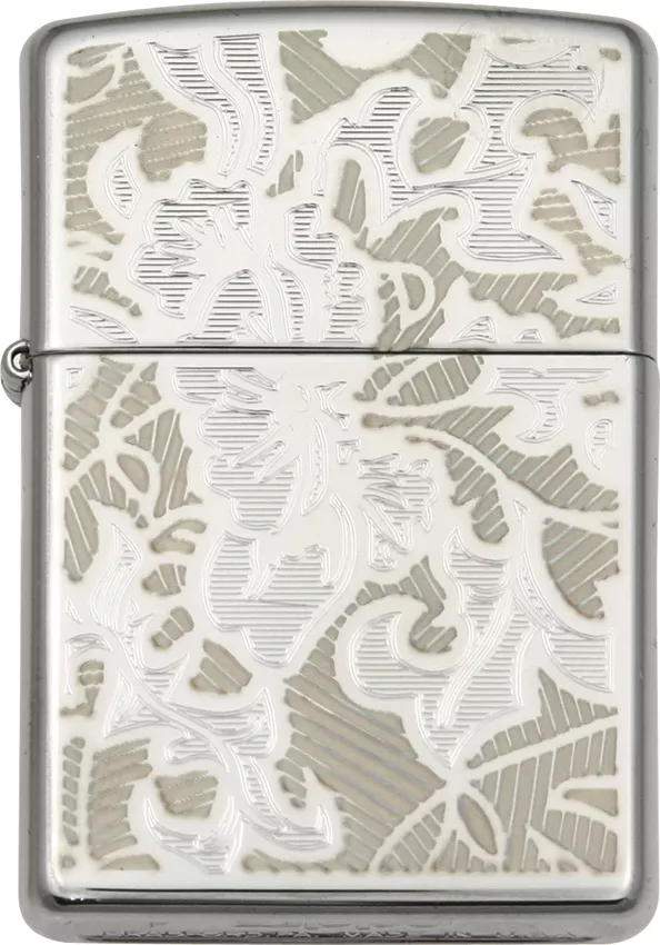 Zippo ZO24700 Flower Lighter Chrome Floral Design