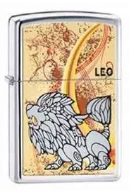 Zippo Zodiac Leo Lighter (24935) Chrome Caramel