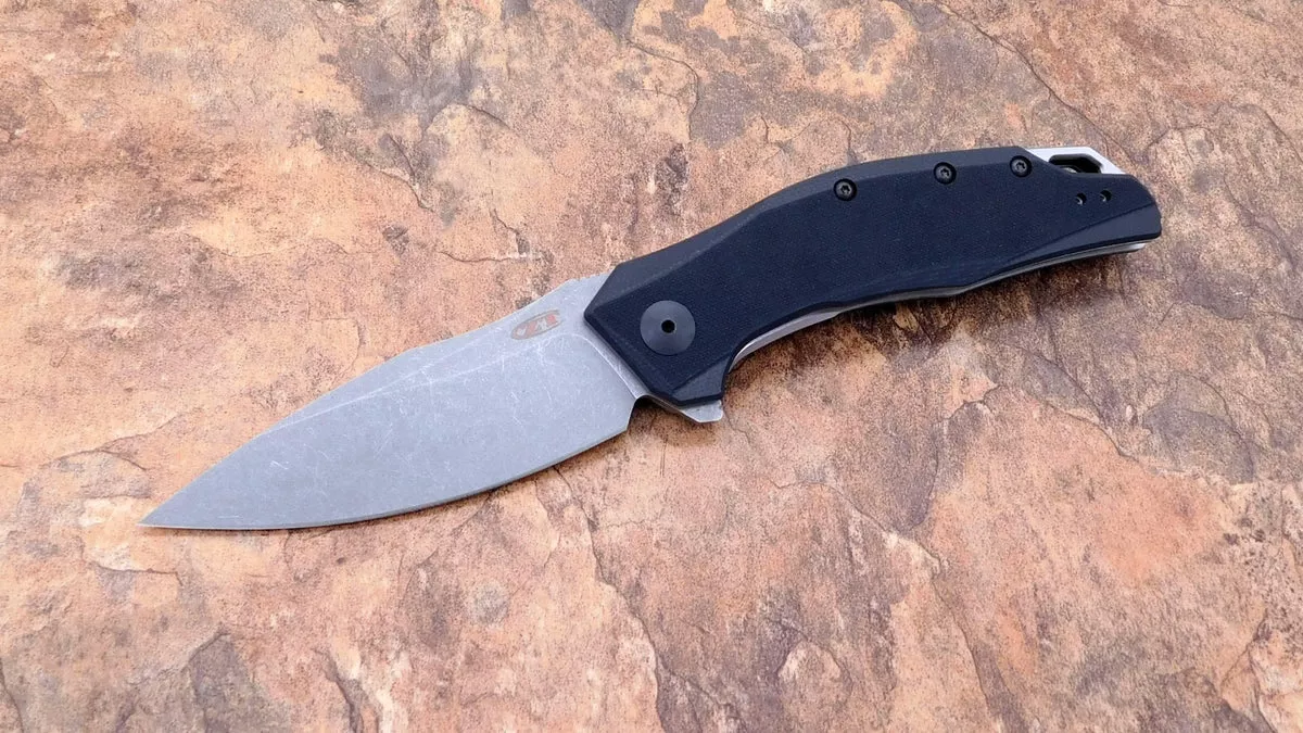 ZT Assisted Flipper, Black G-10 Handle Stonewashed Blade 0357